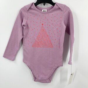 Stem Purple Christmas Tree Onesie